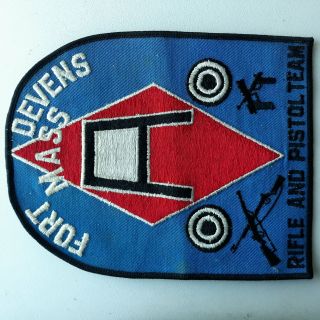 Fort Devens Mass Rifle And Pistol Team Patch 6x7.  5 Inches