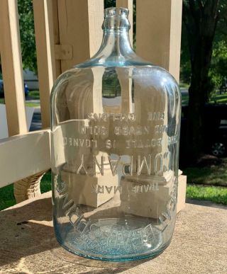 Vintage Great Bear Spring Co 5 Gallon Glass Water Bottle Jug - Usa