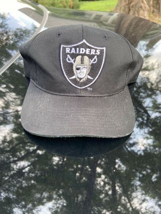 Vintage Starter Los Angeles Oakland Raiders Shield Snapback Hat Cap Nwa Black