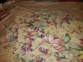 Ralph Lauren Vntg.  Evelyn Peach Chintz Floral King Pillowcases Set (2)