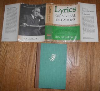 1959 Lyrics On Several Occasions by Ira Gershwin - Knopf 1st ed HC w/ dust - jacket 3