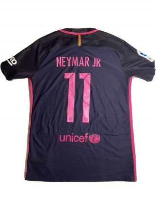 2016/17 Barcelona Away Jersey Neymar Large Nike Soccer Aeroswift Player Version