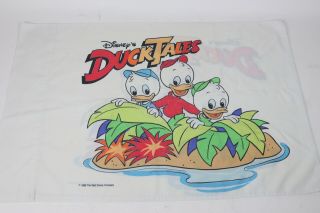 Vintage 1986 Walt Disney Co.  Duck Tales White Standard Pillowcase Made In Usa