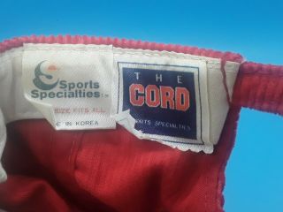 Sports Specialties Kansas City Chiefs Corduroy Hat Cord Vintage 80’s Script 3