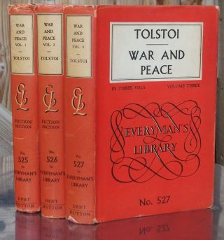 Leo Tolstoy War And Peace 3 Volumes Everyman 