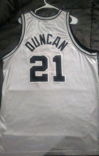 Vintage NBA San Antonio Spurs Tim Duncan Jersey 21 Nike Dri - Fit Sewn SZ 56 3XL 2