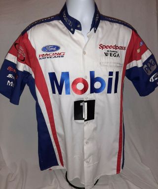 Team Penske Racing Jeremy Mayfield Mobil 1 Team Issue Pit Crew Shirt Winston Cup
