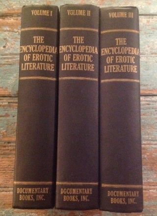 Encyclopedia Of Erotic Literature Vol.  I,  Ii,  And Iii By Pisanus Fraxi,  1962