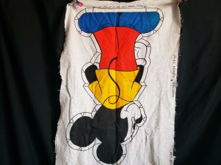 Fabric Panel Vintage Mickey Mouse Ameritex Pre Printed Pre Washed 3