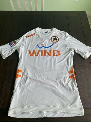 Kappa As Roma De Rossi 2011/2012 Away Jersey Color White Size L