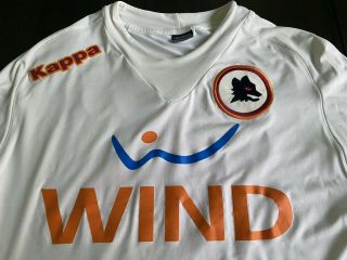 Kappa AS Roma De Rossi 2011/2012 Away Jersey Color White Size L 2