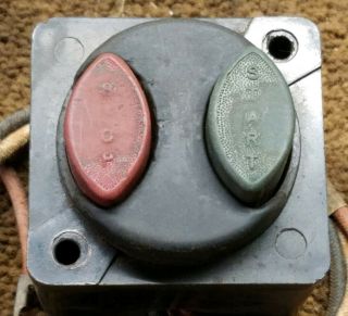 Vintage Push Button Switch Start/stop 1940 Steampunk