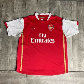 Vintage Arsenal Fc Gunners Nike Soccer Red Fly Emirates Jersey Mens Xl