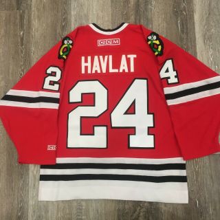 Martin Havlat Chicago Blackhawks Red Ccm Hockey Jersey Size M