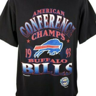 Buffalo Bills T Shirt Vintage 90s 1993 Nfl Football Champs Made In Usa Medium