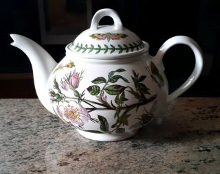Vintage Portmeiron Botanic Garden Flowers & Butterflies Porcelain Teapot W/lid