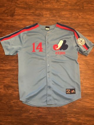Vtg Mlb Montreal Expos Pete Rose Majestic Authentic Cooperstown Away Jersey 3xl
