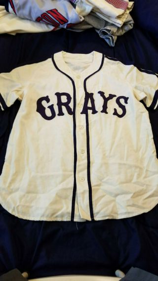 Josh Gibson Homestead Grays Ebbets Field Flannels Jersey.  Large