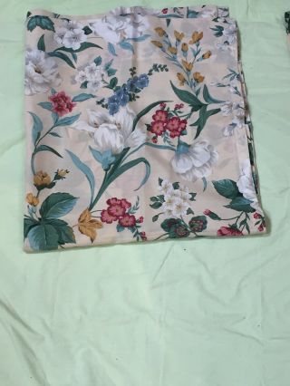 Vtg.  Crown Craft Plantation 2 Floral Unlined Drapes Polyester Blend USA made 2