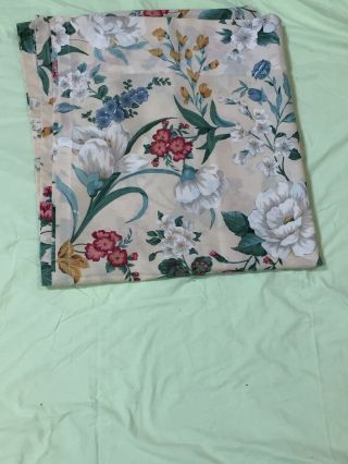 Vtg.  Crown Craft Plantation 2 Floral Unlined Drapes Polyester Blend USA made 3