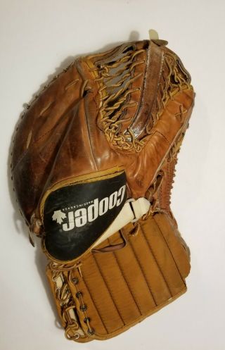 Vintage Cooper Gm21 Goalie Catcher Glove Trapper Leather