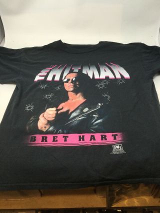 Bret The Hitman Hart Vintage T Shirt 1998 Nwo Wwf Wwe Wcw Wrestling