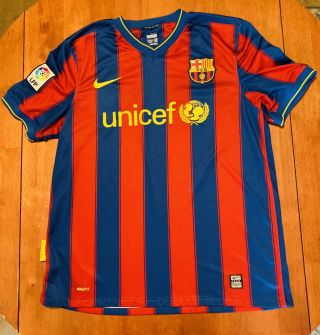Fc Barcelona Jersey Shirt 100 2009/2010 Home Men 