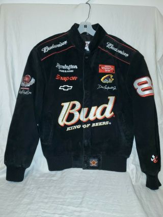 Leather Version Dale Earnhardt Jr.  Nascar Winston Cup 8 Budweiser Jacket Medium
