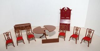 Vintage Dining Room Doll House Furniture,  Louis Marx,  Hong Kong