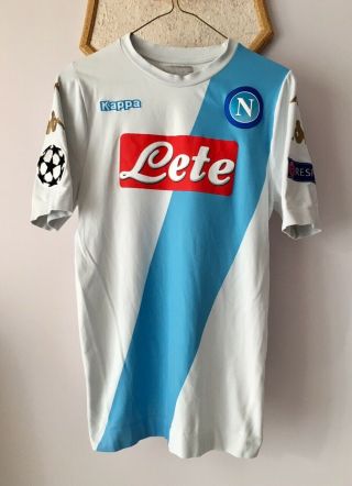 Ssc Napoli Italy 2016 2017 Player Issue Away Cup Football Shirt Kappa Maglia Men