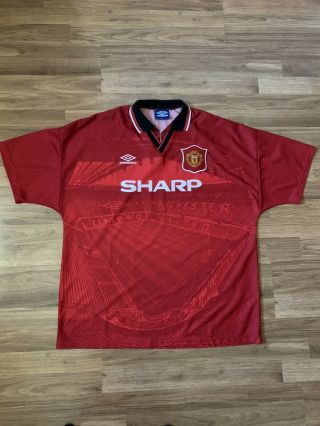 Umbro Manchester United 1994 - 1995 Home Old Trafford Epl Jersey Size Xxl