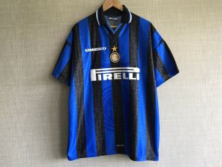 Inter Milan Home Football Shirt 1996/1997 Italy Vintage Football Jersey