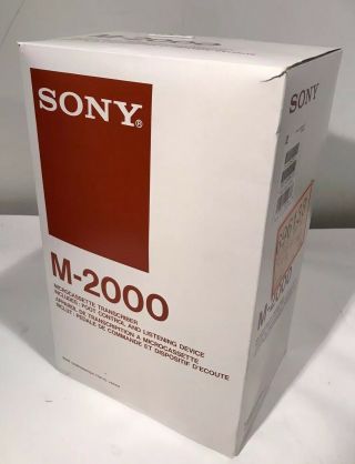 Sony Microcassette Transcriber M - 2000 W/foot Pedal Black Vintage Parts/repair