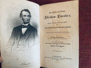1866 German Abraham Lincoln biography printed in Cincinnati 2