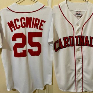 Vtg Mark Mcgwire St.  Louis Cardinals Mlb Majestic White Sewn Jersey Mens Medium