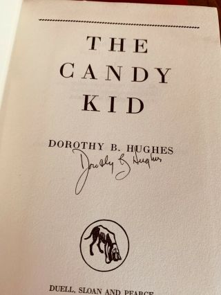 2 Signed First Edition Books By Dorothy B Hughes | Dread Journey,  The Candy Kid