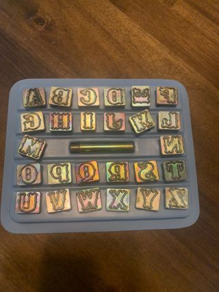 Vintage Craftool Usa 1” Alphabet Letter Leather Tooling Stamps - Complete Set