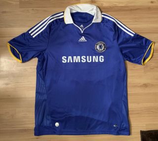 Adidas Chelsea Fc Drogba Jersey Men’s Xl Blue Clima 365 Rare Soccer Legend Euc