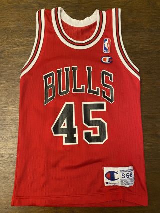 Vintage Michael Jordan Chicago Bulls Toddler Kids Champion Jersey Size 6/8