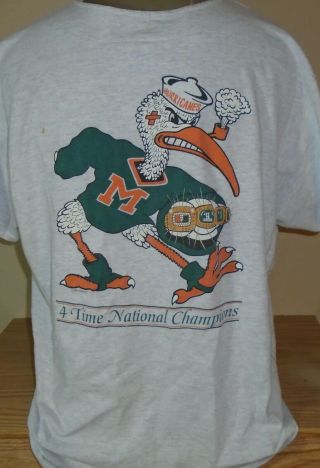 Vintage 1990s Miami Hurricanes Baseball Jersey T Shirt X - Large