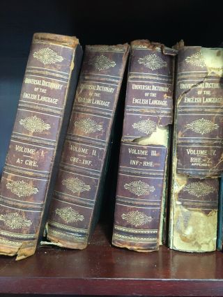 1897 Universal Dictionary Of The English Language P.  F.  Collier In 4 Volumes
