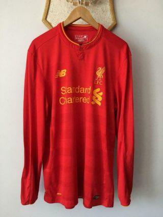Fc Liverpool 2016 2017 Home Football Shirt Jersey Balance Long Sleeve L/s