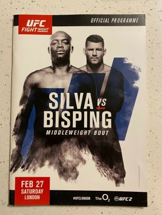 Ufc Fight Night Anderson Silva Vs Michael Bisping Official Fight Program