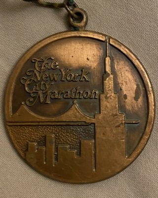 1976? York City Nyc Marathon Official Finisher Medal With Ribbon