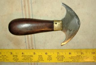 Vintage early C.  S.  Osborne Leather cutting Knife CS Tool 2