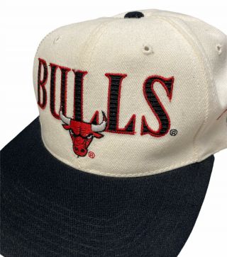 Vintage Chicago Bulls Sports Specialties Snapback Hat Cap Off White Embroidered
