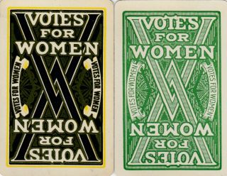 Votes For Women - Set Of 2 - Single Vintage Swap Playing Cards