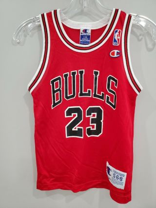 Rare Vintage 90s Champion Nba Chicago Bulls Michael Jordan 23 Jersey Youth S 6 8