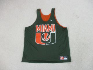 Vintage Nike Miami Hurricanes Basketball Jersey Adult Extra Large Reversible Men