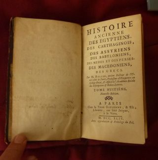 1744: The Successors Of Alexander The Great,  Ancient History By Rollin,  Leather